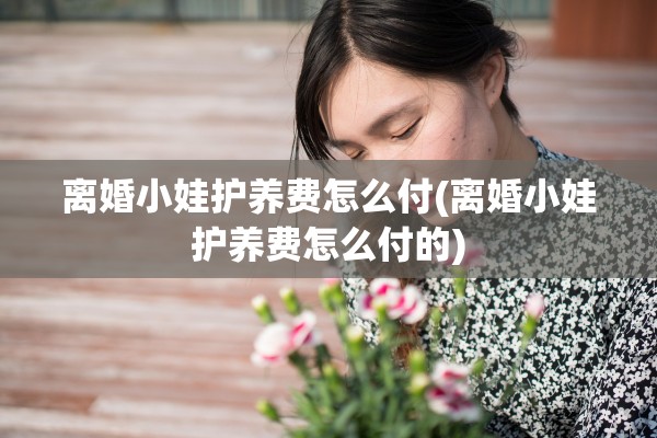 离婚小娃护养费怎么付(离婚小娃护养费怎么付的) 离婚小娃护养费怎么付(离婚小娃护养费怎么付的)